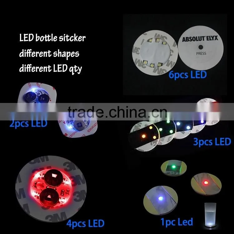 China Novelty Special Custom UV Black Light Placemats And Coasters,led sticker for bottle
