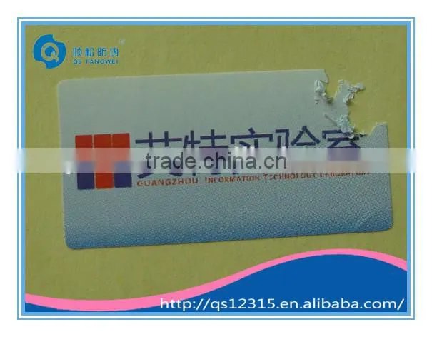 Destructible Vinyl Paper Labels
