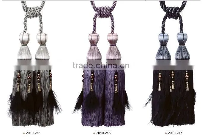 china supplier beaded cord tassel