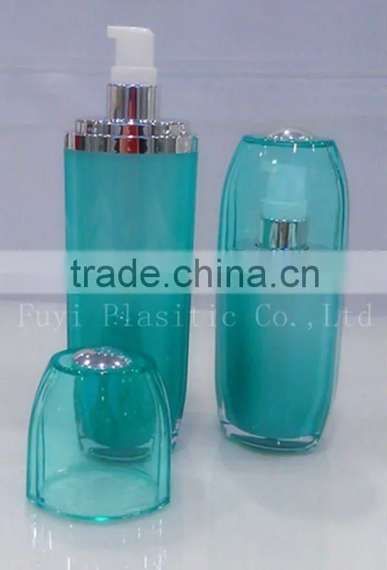Plastic Oval-shaped Lotion Bottle for cosmetic Packaging