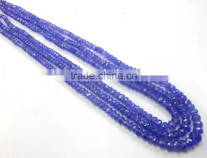 AAA quality natural Tanzanite Roundel faceted Beads, tz beads