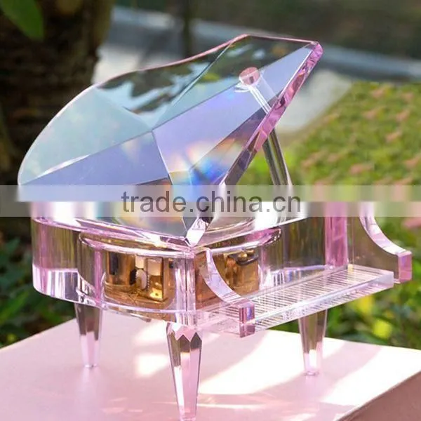 new product Fashion Crystal glass Music Box