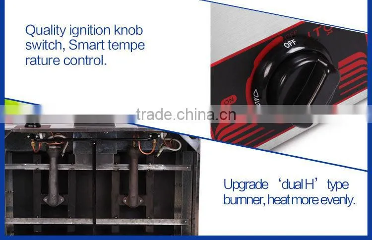 CI-720 Table Top Commercial teppanyaki gas griddle with flat plate