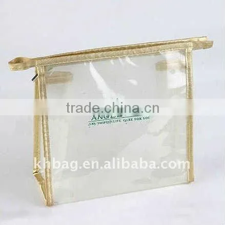 Cylinder pvc zipper bag for toilet articles