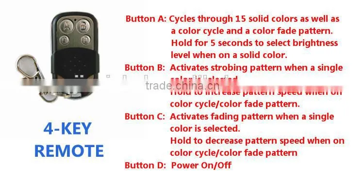 RGB universal remote controller for motorcycle
