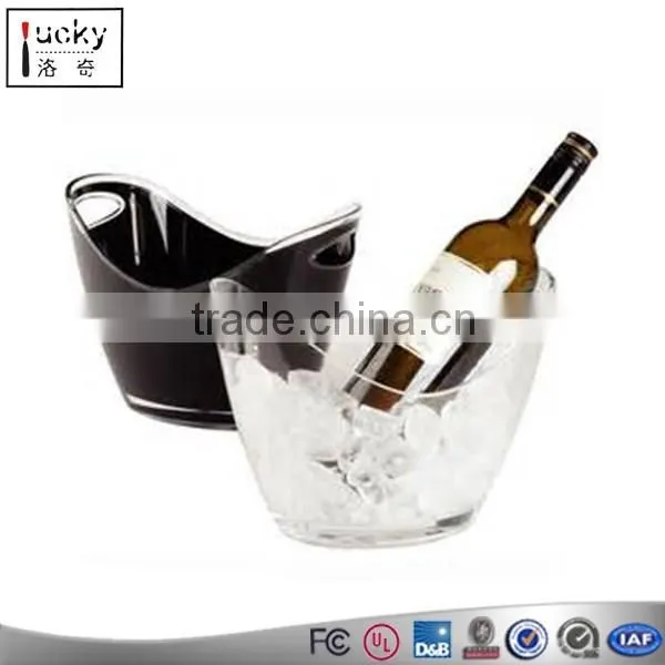 Acrylic oval ice tub wine Acrylic ice bucket for wine beer