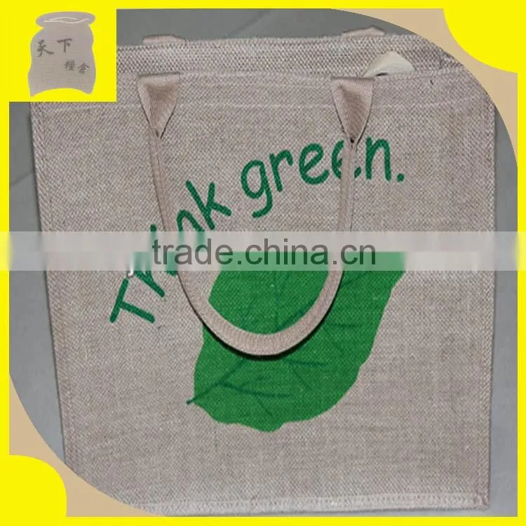 Hot printed jute wine/bottle bag