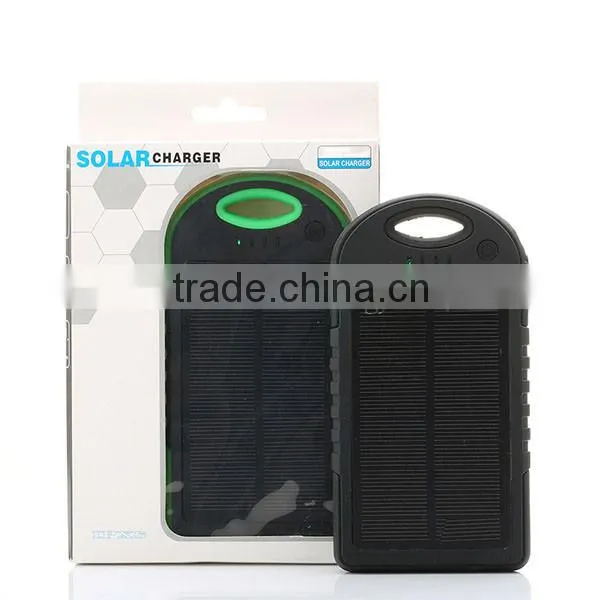 3000mAh Dual USB Portable Waterproof Solor Charger Power Bank for iPhone for Android Smartphone for iPad
