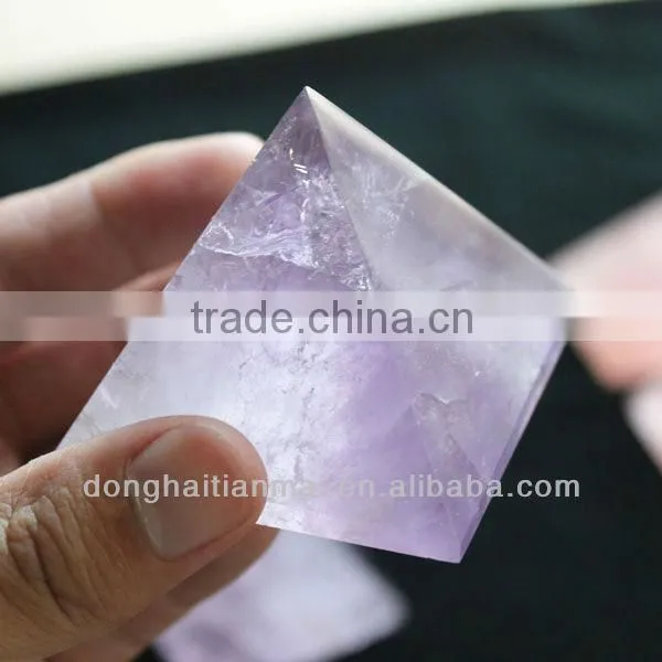 Natural Rock Rose Crystal Pyramid / Rose Quartz Crystal Pyramid for sale