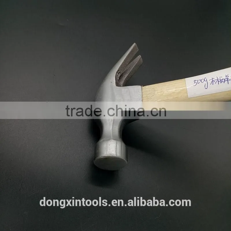 best selling 500g claw hammer with wooden handle