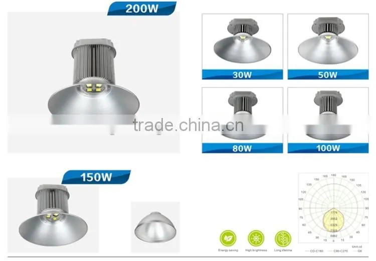 New design high power bright quality 60W 120W 150W 200W ufo led high bay light