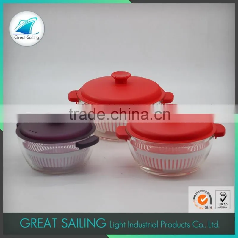 Made in China microwavable air tight food storage container glass
