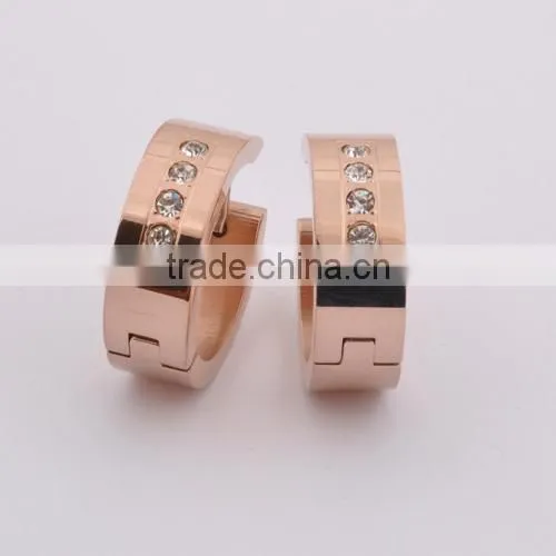 Stainless Steel Fashion Round Crystal Earring For Women(BE10650)
