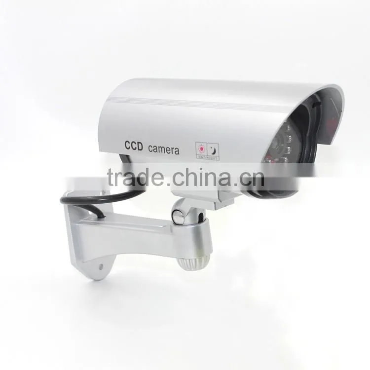 Security CCTV False Outdoor CCD Camera Red LED Light Bullet Dummy Camera