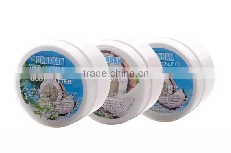 Fiji Wholesale BANABAN Natural Virgin Coconut Oil Body Butter with no fragrance