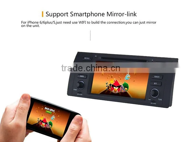7 Inch 2 din White screen CPU DIY 1.6GHZ 16 GB Android car gps stereo sounds dvd player for BMW X5 E53