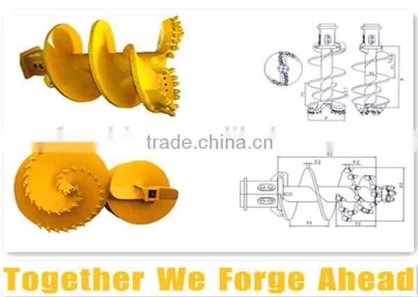 single-head single-spiral rock drilling auger