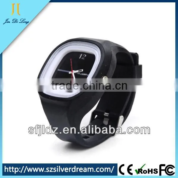 Kids Fashion Watches Square Face Jelly Watch Silicone Watch