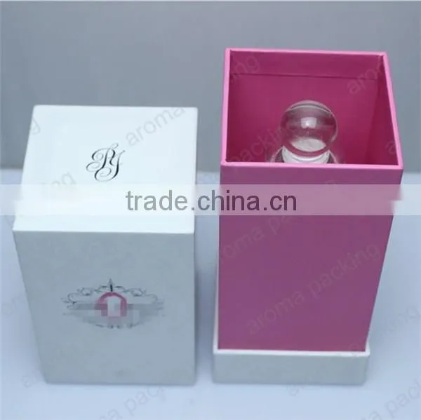 OEM custom design accept glass reed diffuser bottle with luxury white packing box