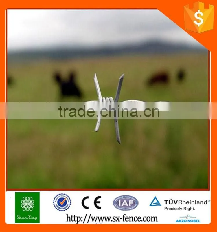 2016 Hot sale hot dip galvanized wire/cheap barbed wire/galvanized barbed wire