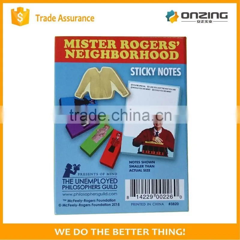 High quality fancy pad sticky notes with cover