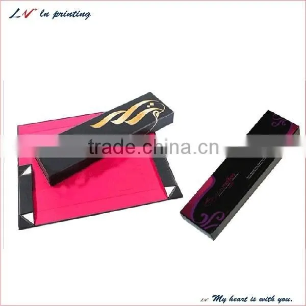 hot sale high quality custom colorful folding hair extension boxes with elegant patterns made in shanghai