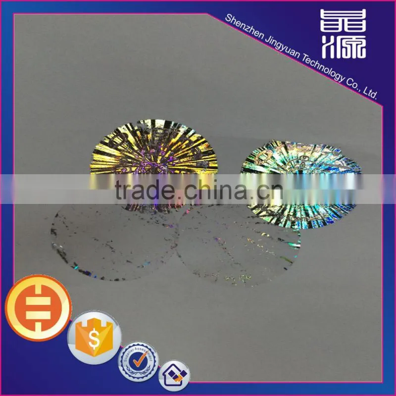 Professional Hot stamping colorful NJ state transparent overlay hologram sticker in stock