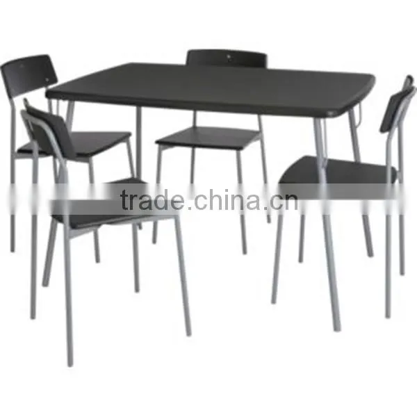 cheap wooden dining table with metal legs