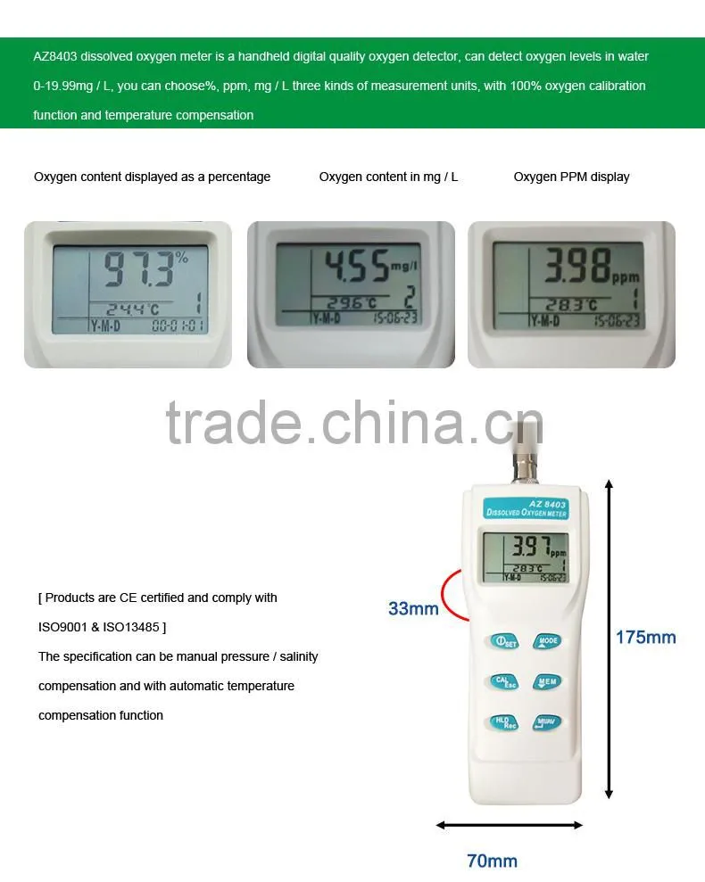 Protable Digital online dissolved oxygen meter