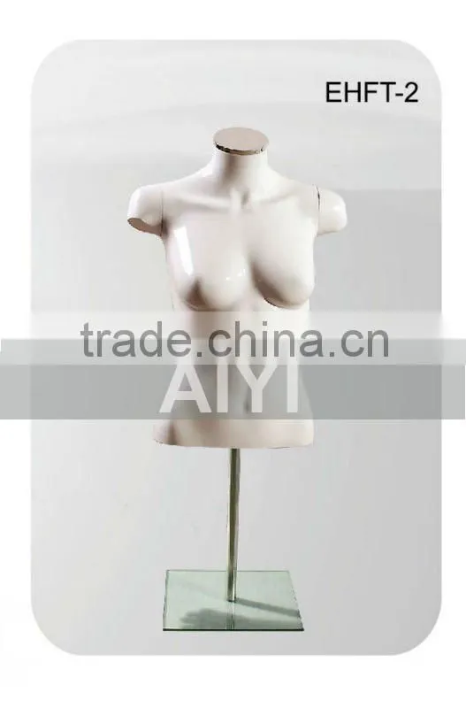retailer shop display famale half body female