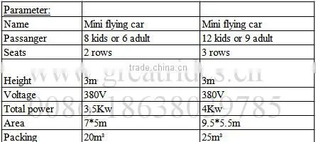 Popular funfair kids rides electric mini flying car