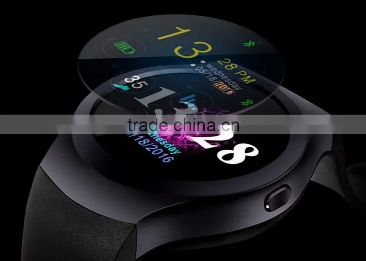 2016 New Product Smart Watch Android/IOS Digital-watch Bluetooth Reloj Inteligente SIM Round Heart Rate Monitor Watch Clock