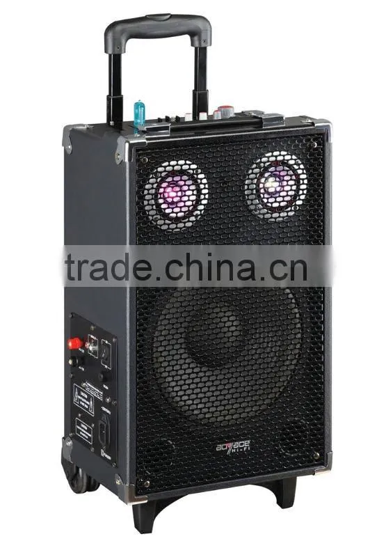 Trolley speaker with battery and USB/SD