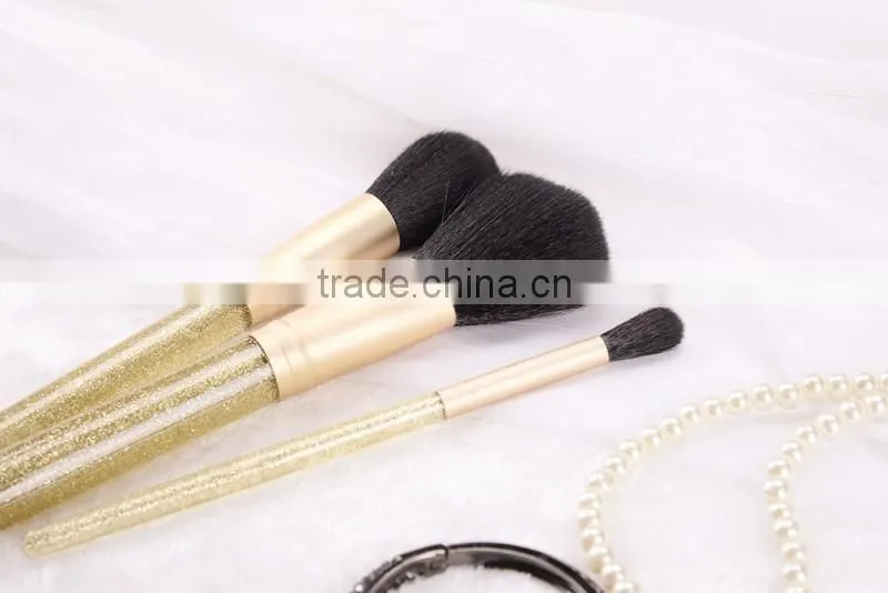 3pcs kabuki glitter makeup brush set,synthetic makeup brush set professional