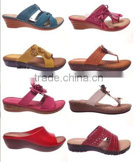 Modern women slipper sandals with comfortable mark-thread sole