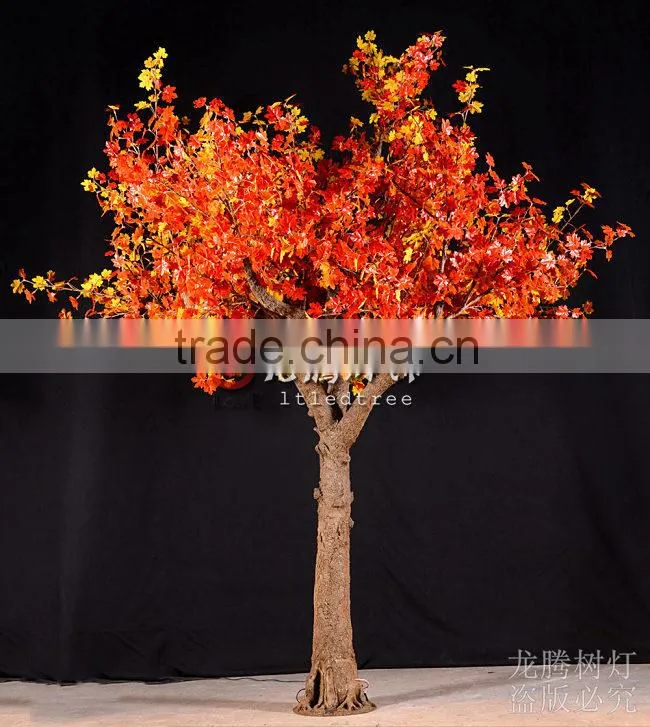 Led outdoor maple leaf lighted trees