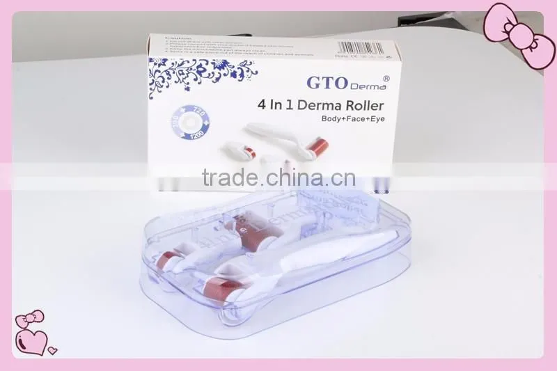 GTO derma roller titanium 4 in 1 in white color