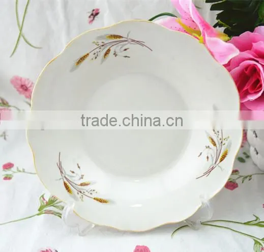 cut edge ceramic plate printed,custom printed ceramic plate,plain ceramic plates