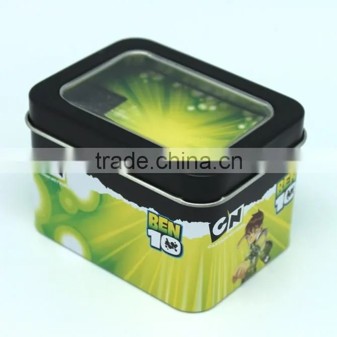 fashion and High quality cookie jar, custom cookie boxes, tin box for cookies metal cookie tins with window lid