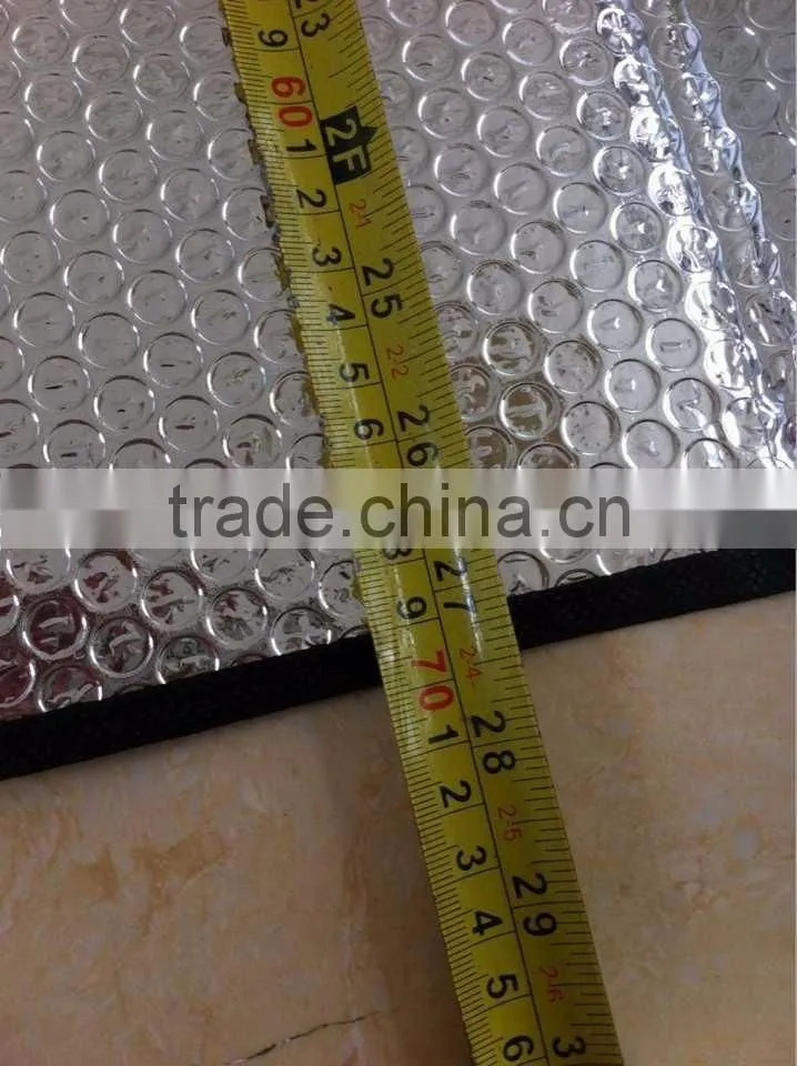 Foldable sun plain car visor PE bubble aluminum foil with 2 elastic bands for better storage