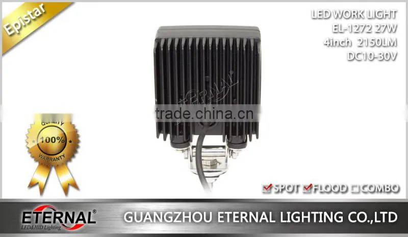 4x4 cube 27W led work light flood beam for agriculture equipment truck trailer harvester forestry machinery