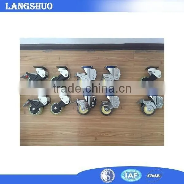 Blue rubber caster wheels /4" swivel caster