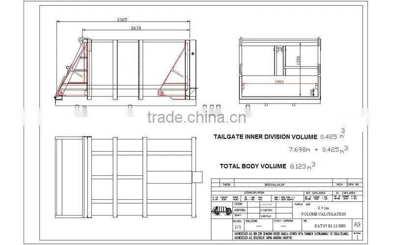 DongFeng DLK Refuse Compactor truck, 6000L refuse compactor
