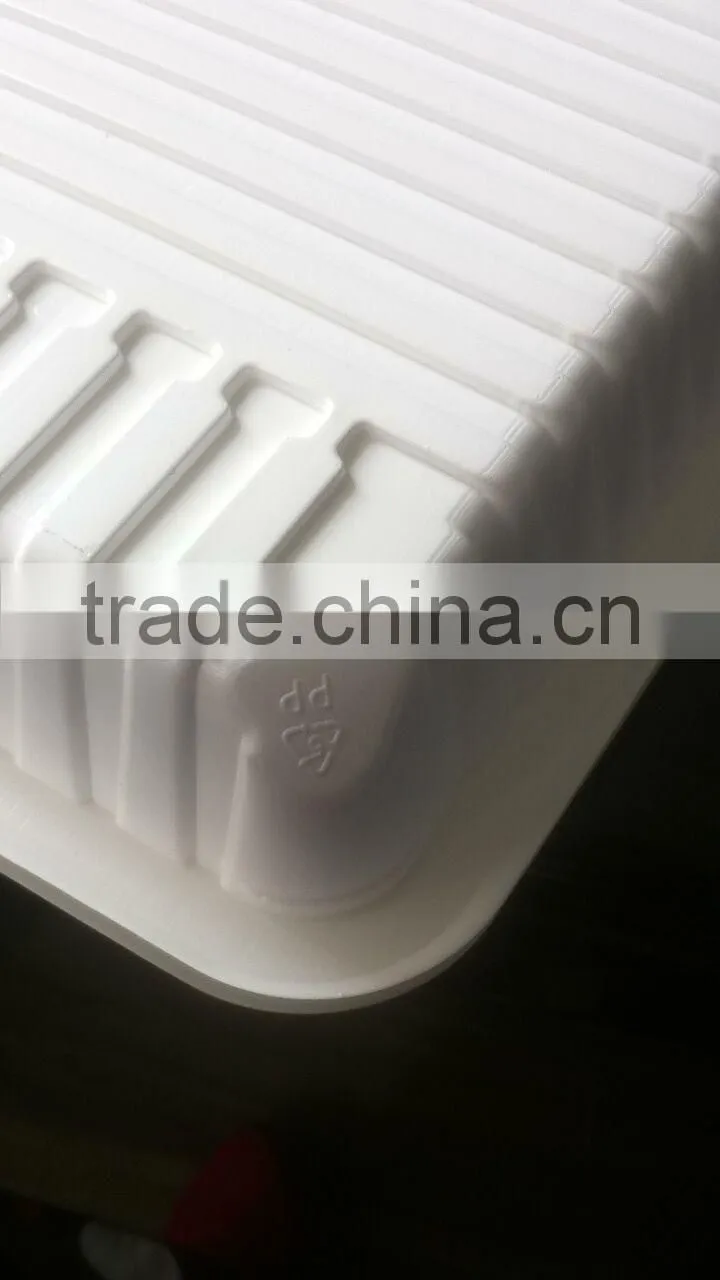 large rectangle disposable plastic meat packaging trays, trays for beef