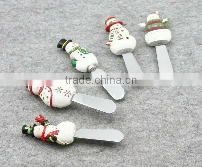 christmas design loverly polyresin butter knife