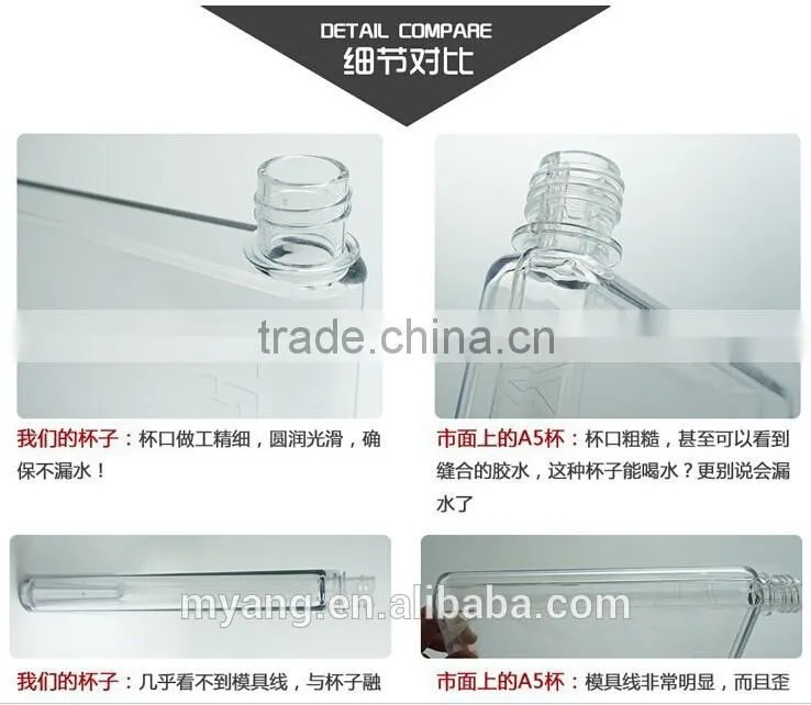 Easy drink Sports Portable plastic Corn Capsule bottle with Cup / environmental protection cup/plastic water Korea