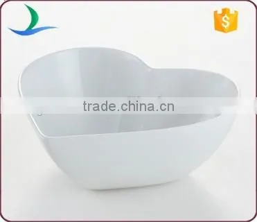 Inspirational gift heart shaped small porcelain ice cream sauce bowl