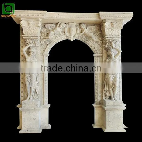 Yellow Travertine Stone Door Surround
