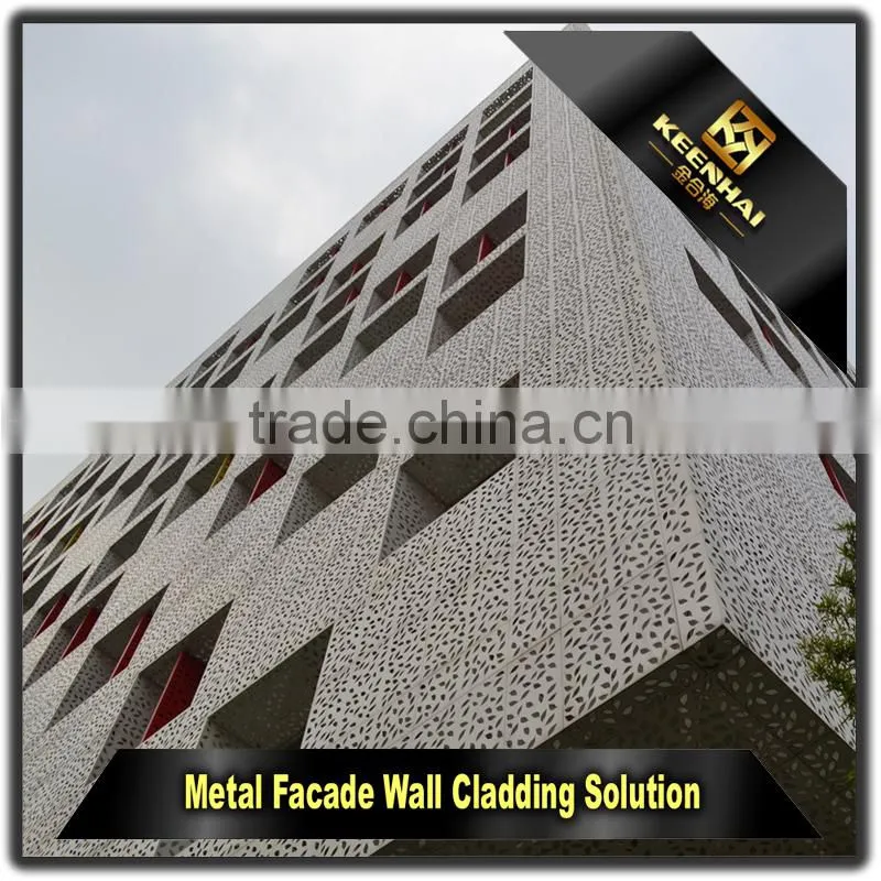 Metal Aluminium Laser Cut Peforated Exterior Wall Cladding Panel for Facade