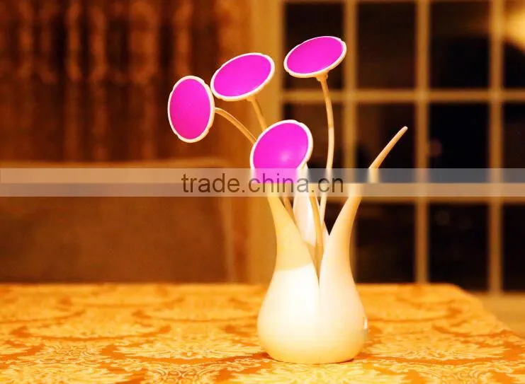 USB Flower Vase Shaped Led Motion Sensor Night Light